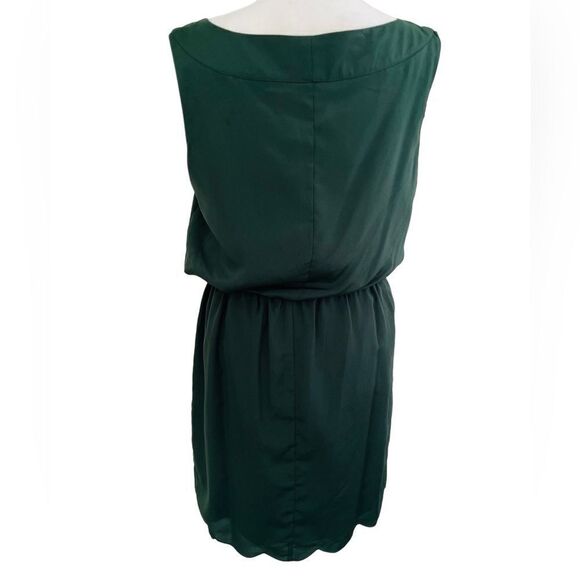 Jessica Simpson Emerald green lace front  sleeveless dress, size M. - Picture 3 of 6